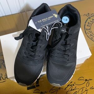 U.S. Polo Assn. Black Lace-Up Athletic Sneakers